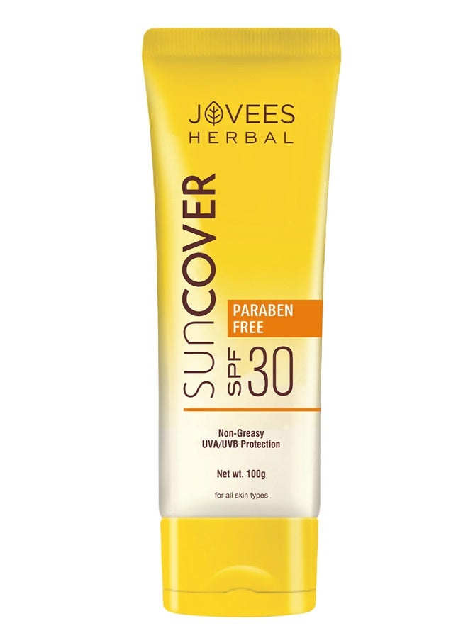 JOVEES HERBAL Sun Cover Sandalwood Spf 30 100 Ml - Image 1
